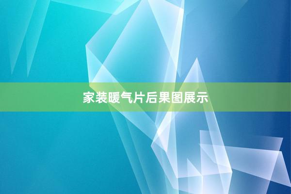 家装暖气片后果图展示